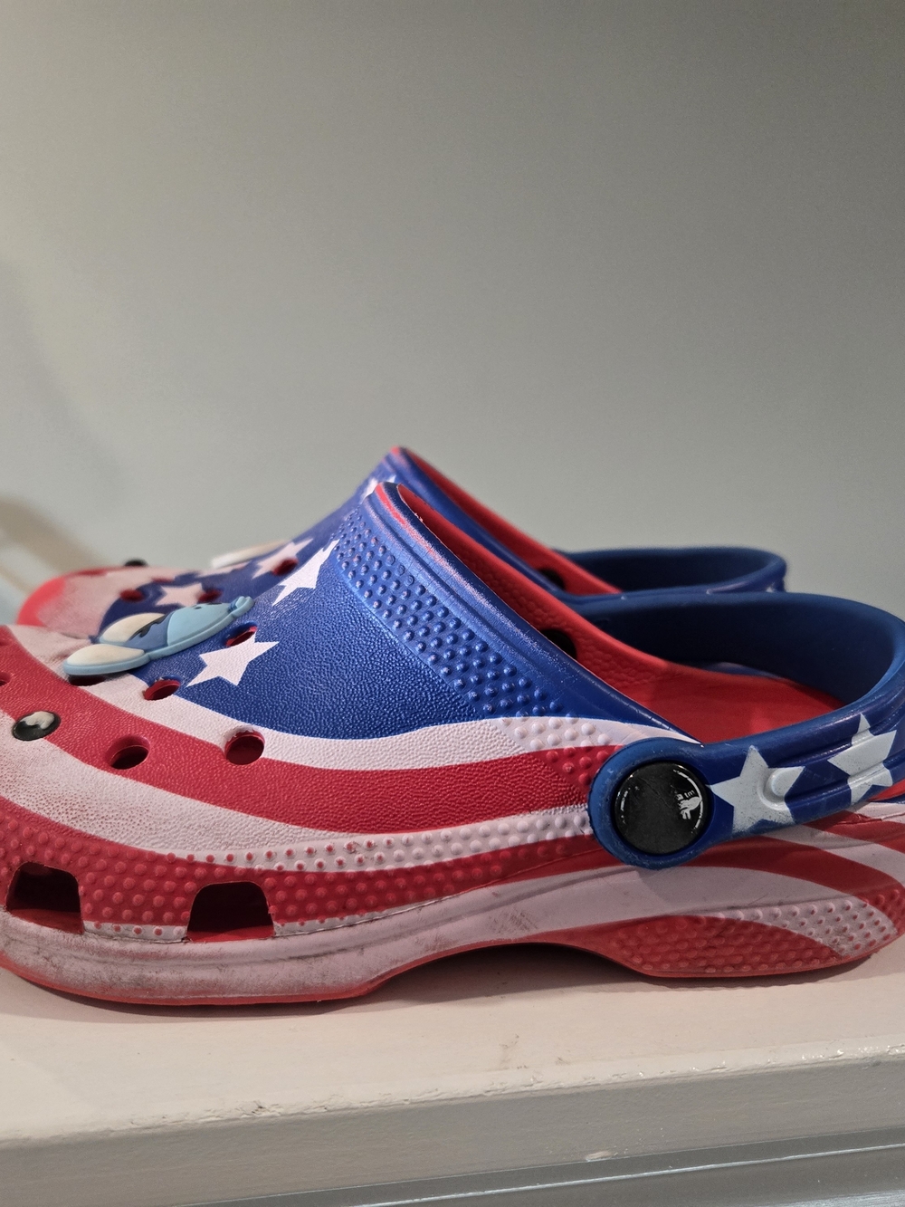 Kids' Star-Spangled Slip-On Clog - Blue & Red Size 13